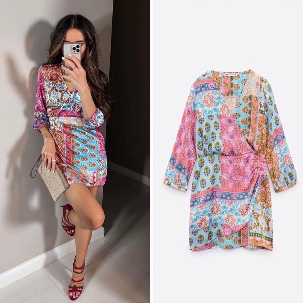NWT ZARA FLORAL PRINT MINI DRESS